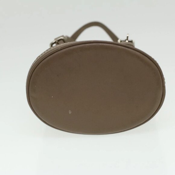 LOUIS VUITTON Monogram Satin Little bucket Hand Bag Beige M92145 LV Auth am3521A - Picture 7 of 16
